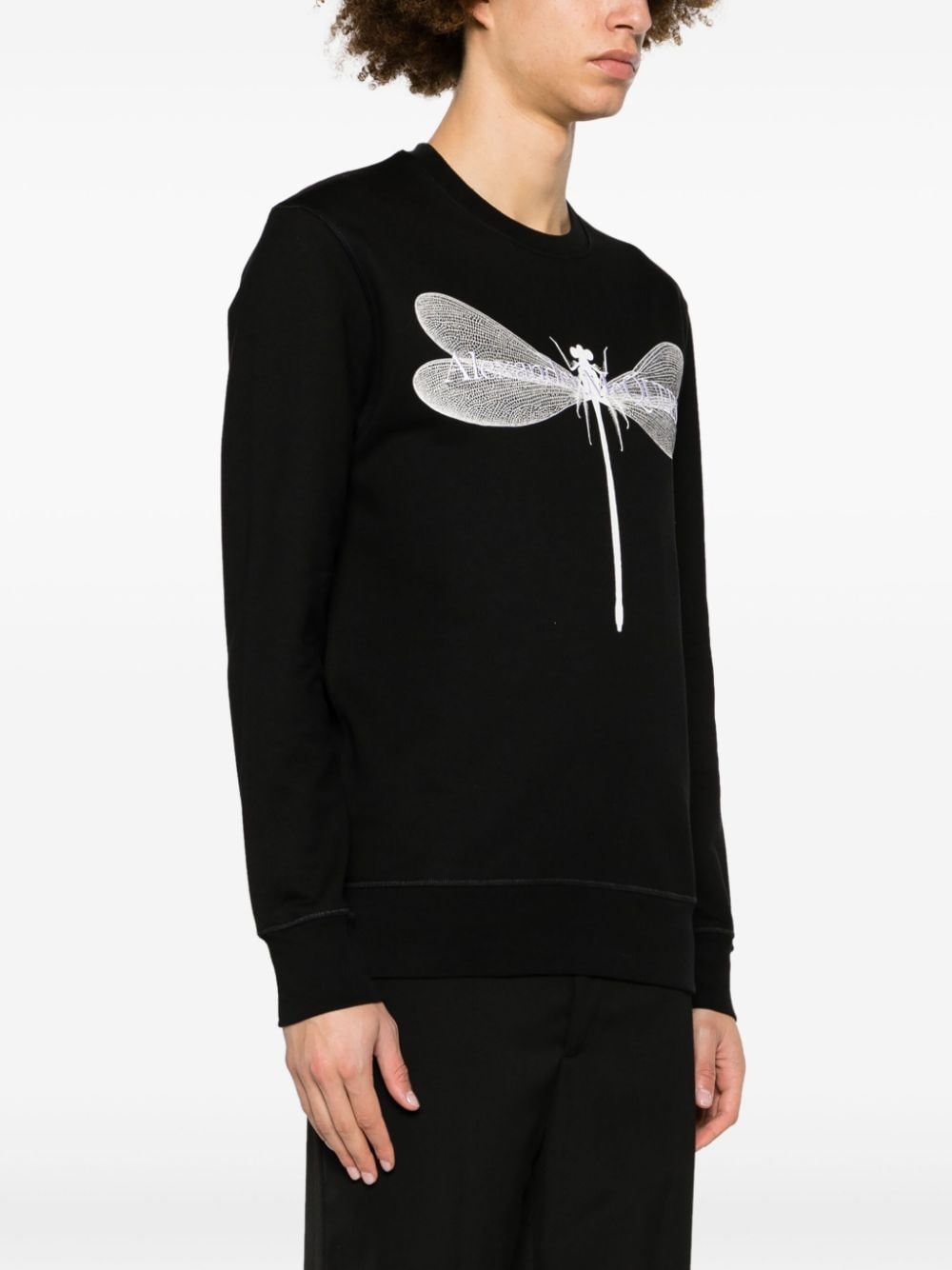 dragonfly-print cotton sweatshirt - 3