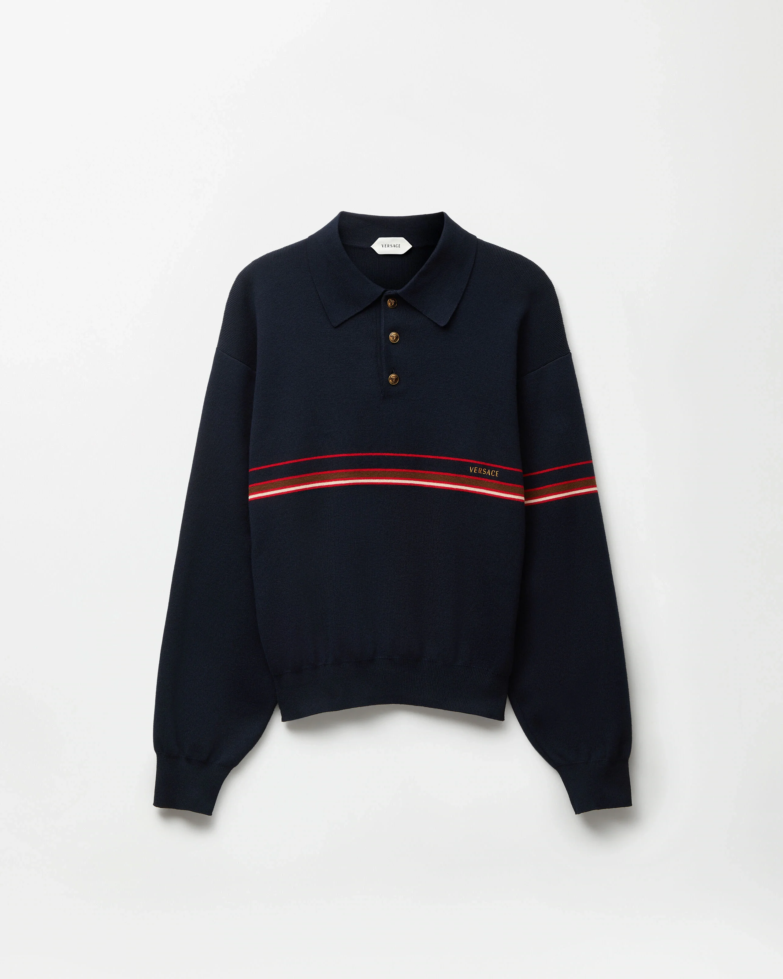 Embroidered-Logo Cotton Knit Polo - 1
