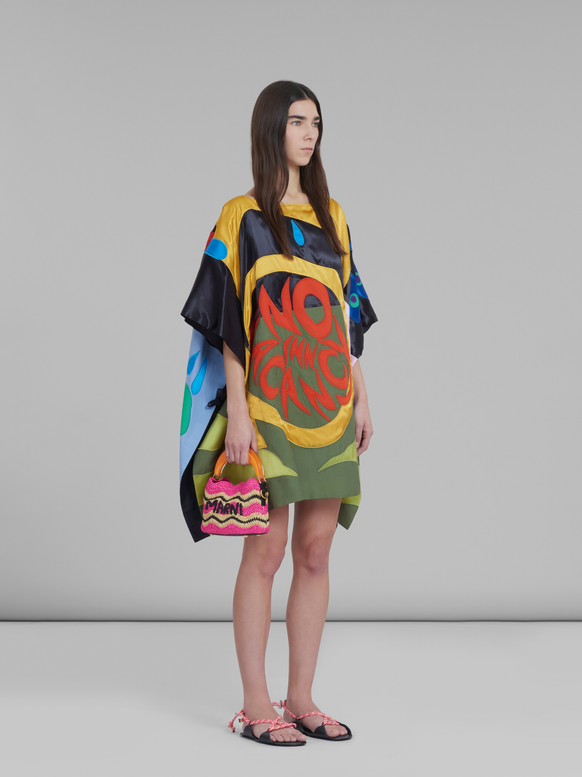 MARNI X NO VACANCY INN - CAPE TOP WITH MULTICOLOUR PATCHWORK MOTIFS - 6