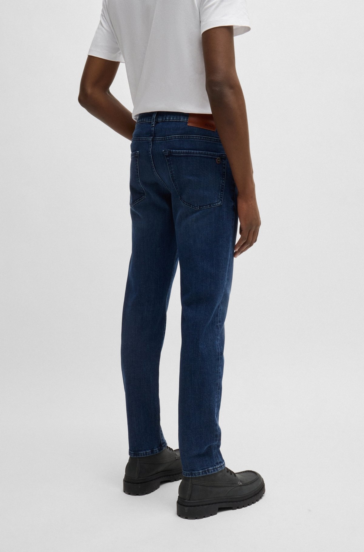 MAINE REGULAR-FIT JEANS IN BLUE STRETCH DENIM - 4