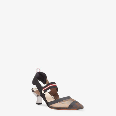 FENDI Multicolor tech mesh medium-heel slingbacks outlook