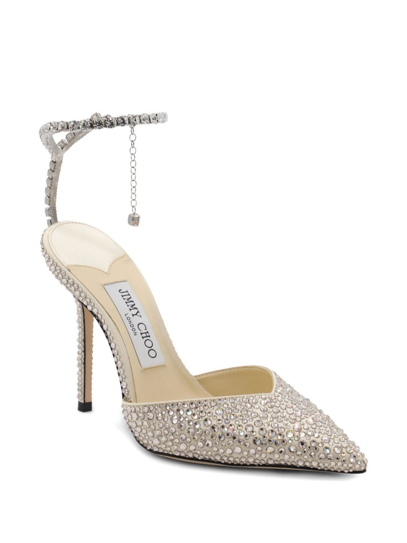 JIMMY CHOO 100mm Saeda crystal-embellished pumps outlook