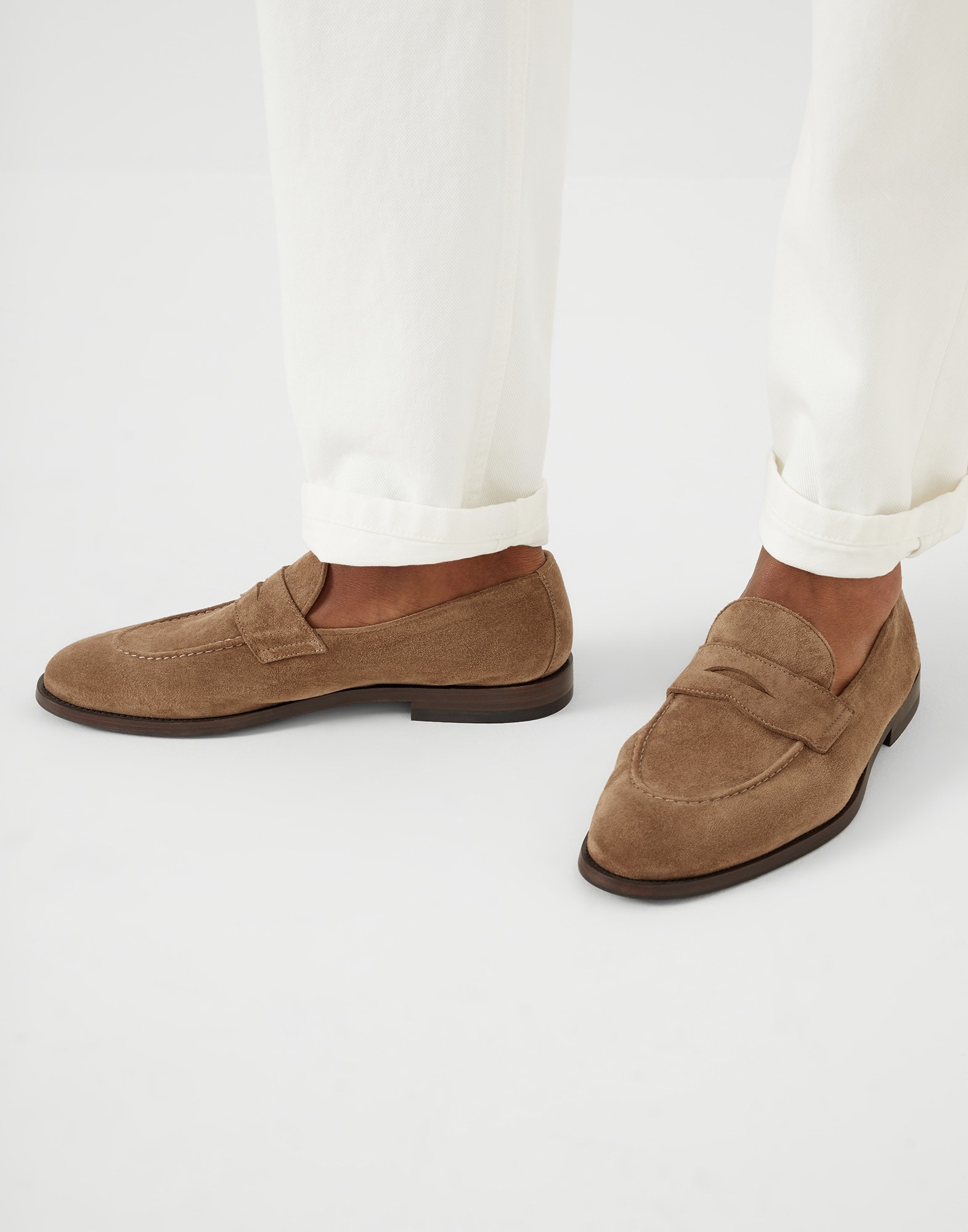 Suede penny loafers - 4