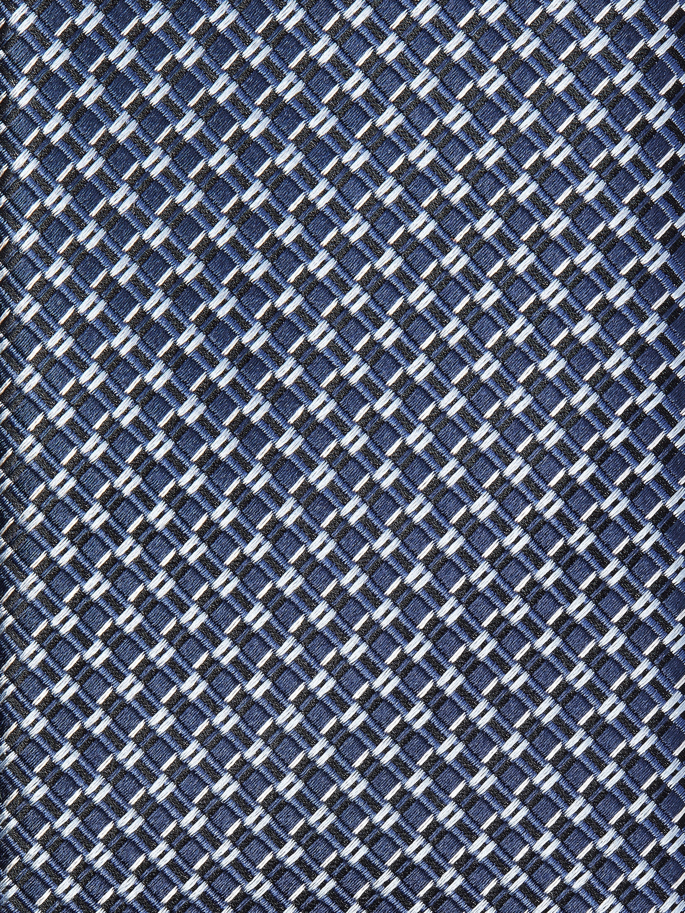 DARK BLUE SILK TIE - 2