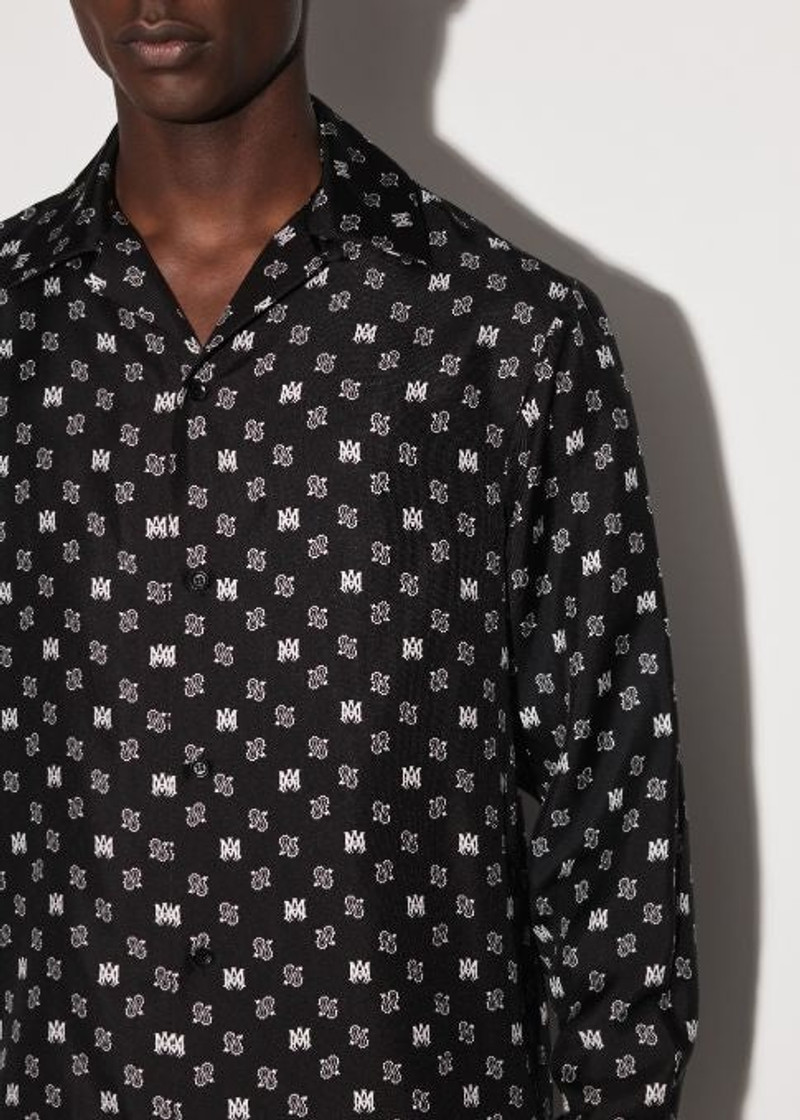 AMIRI MA REPEAT LOGO LS CAMP SHIRT outlook