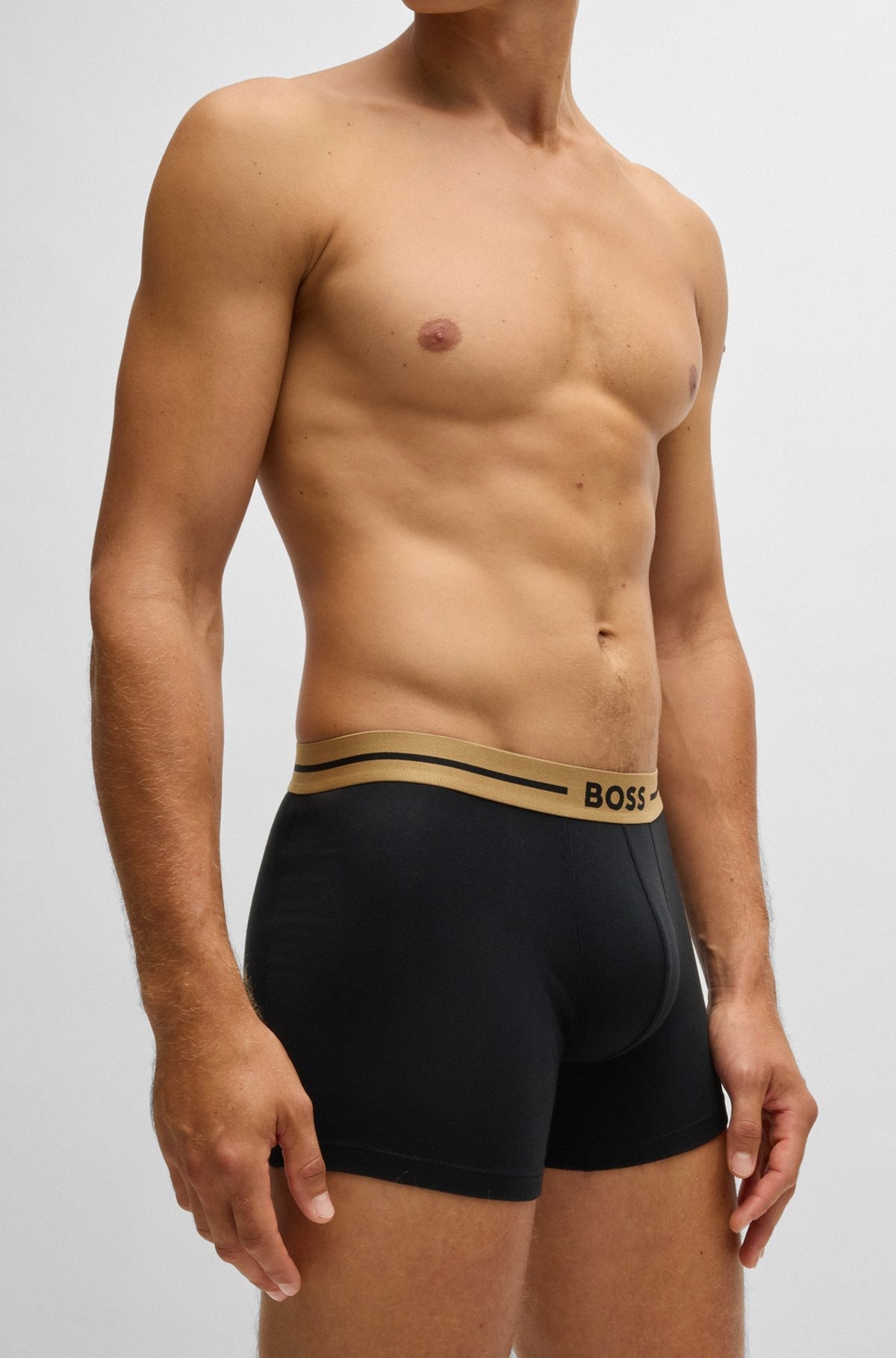 THREE-PACK OF STRETCH-COTTON BOXER BRIEFS WITH LOGOS - 4