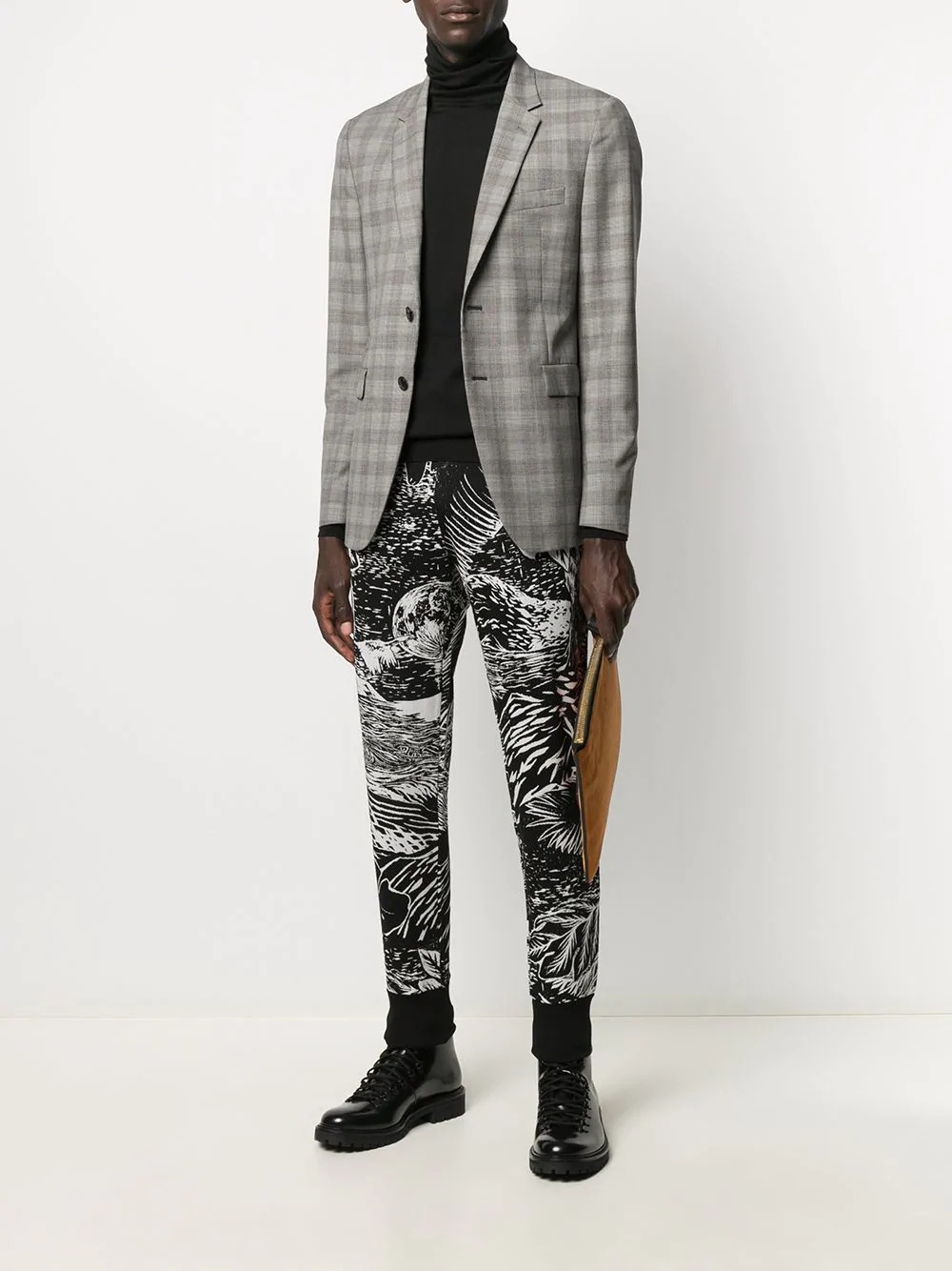 woodcut print trousers - 2