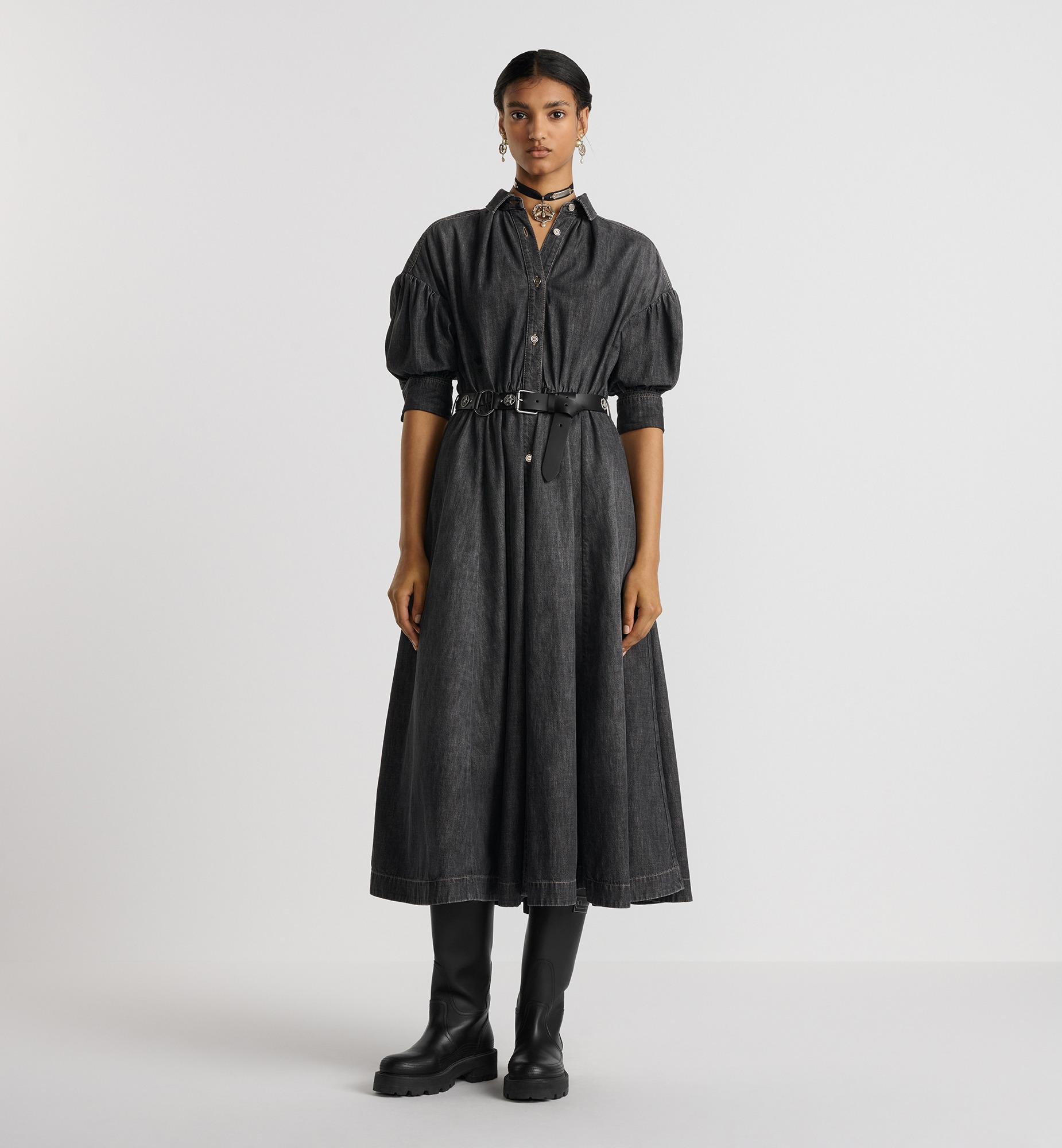 Flared Mid-Length Dress - 2
