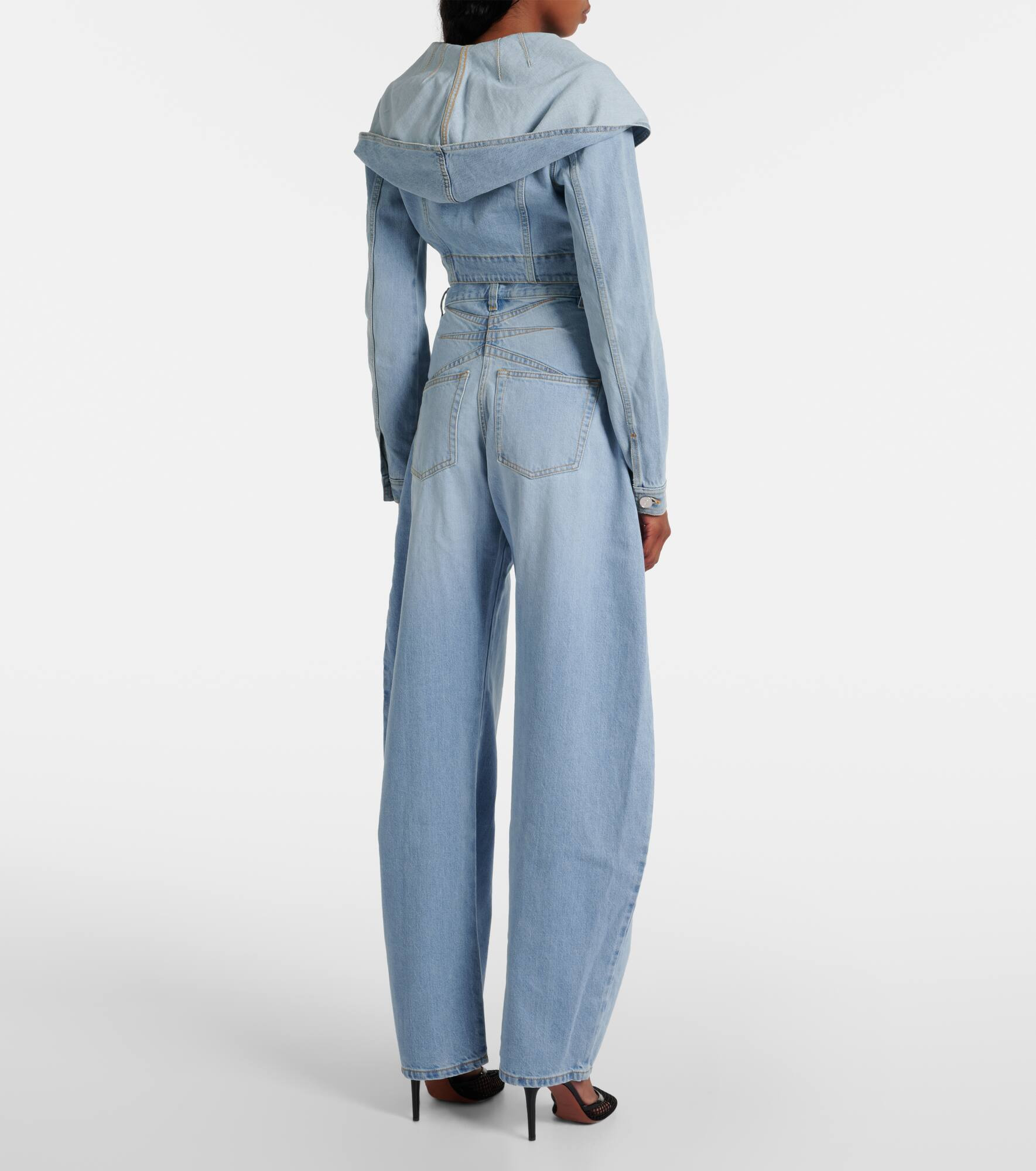 Cropped denim jacket - 3