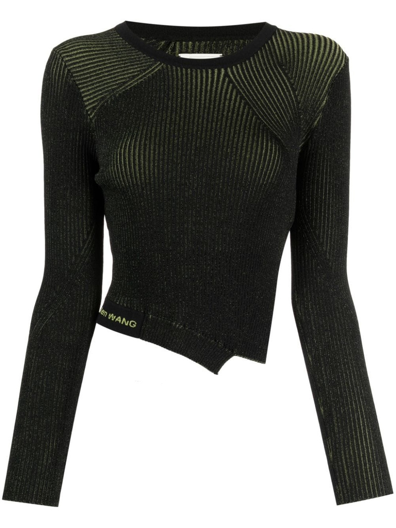 side-slit asymmetric knitted top 1