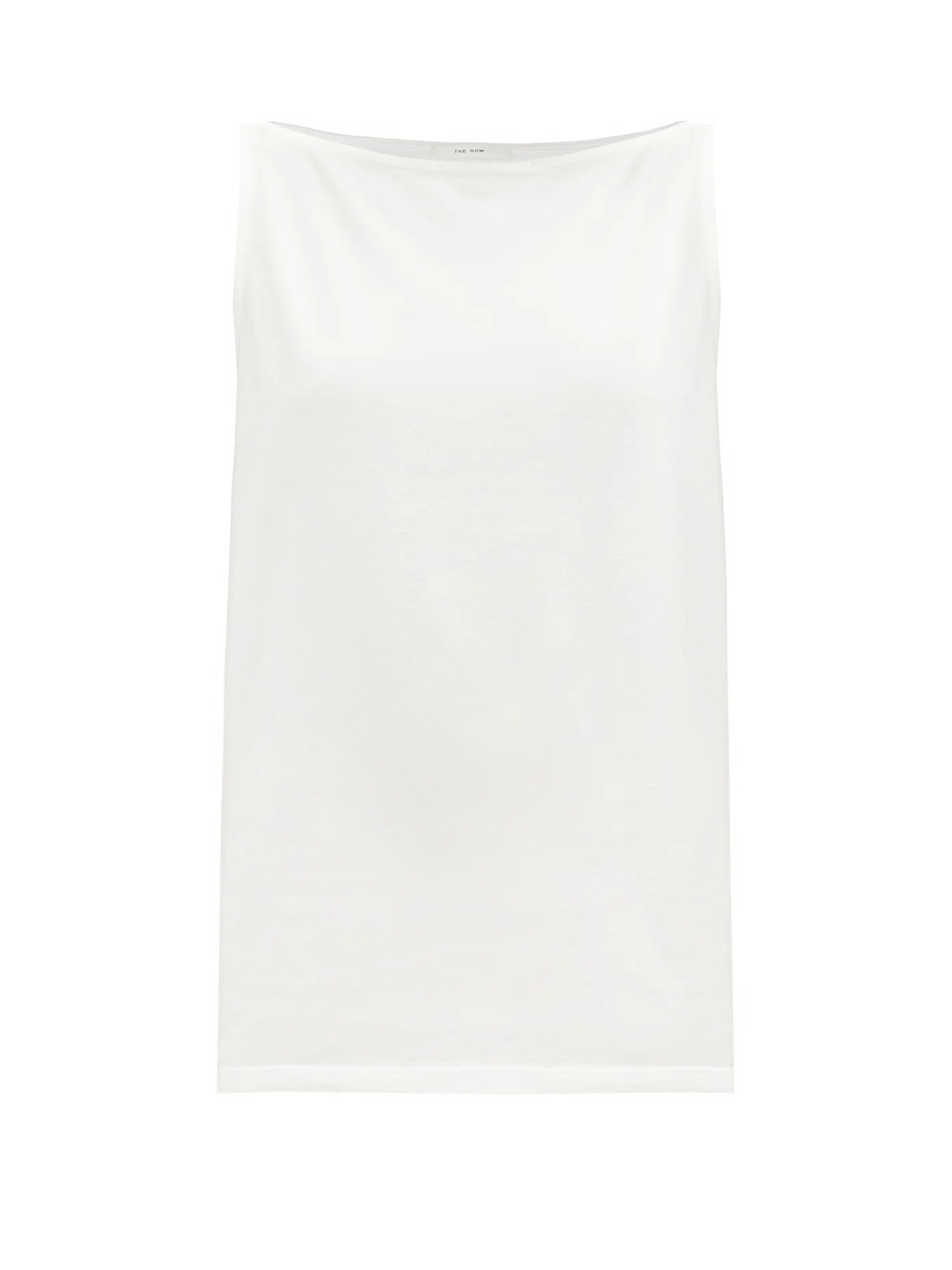 Mora boat-neck cotton-jersey vest - 1