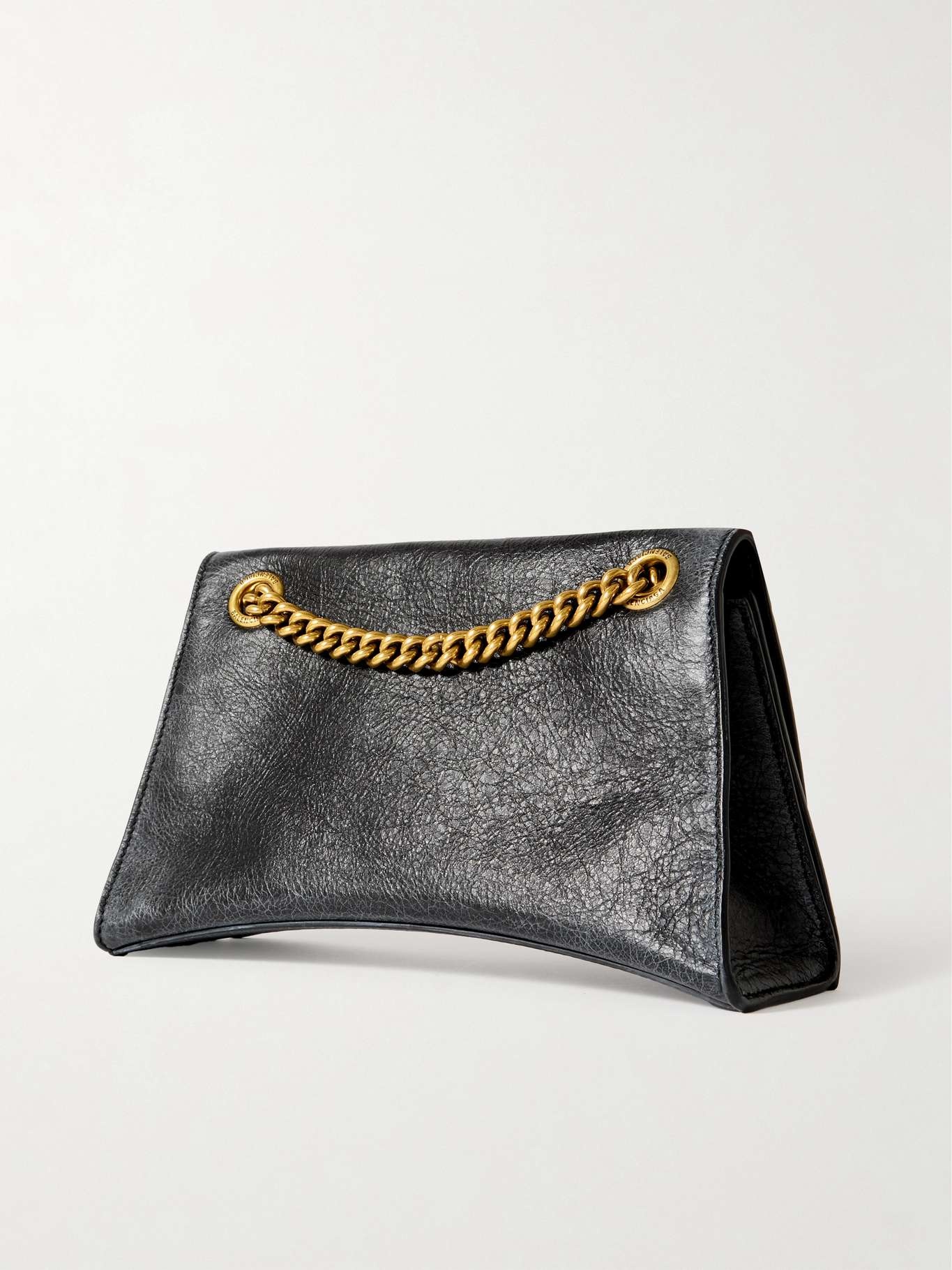Crush embellished crinkled-leather shoulder bag - 3