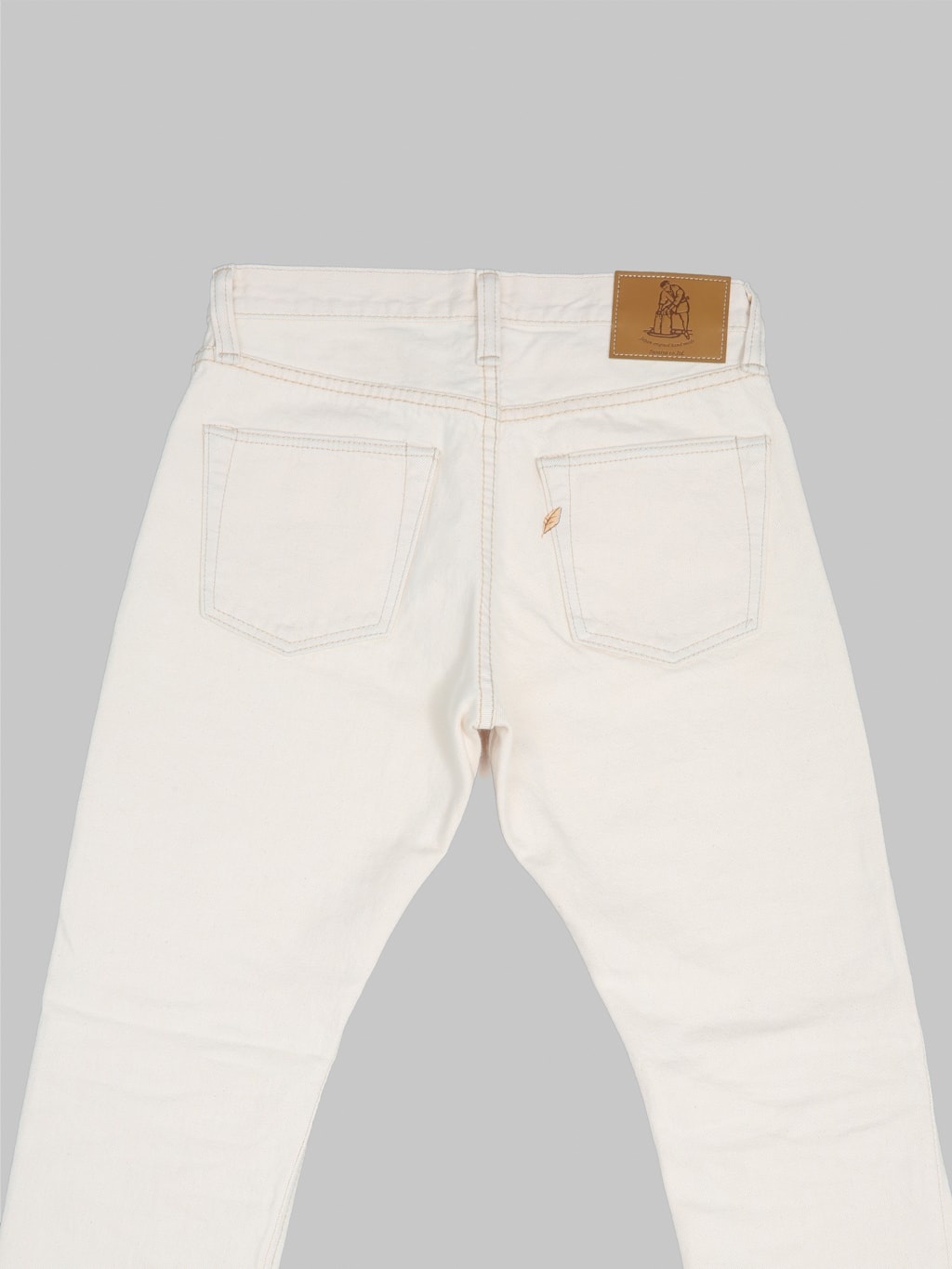 Pure Blue Japan 1172-2 14oz Ecru Denim Relaxed Tapered Jeans - 12