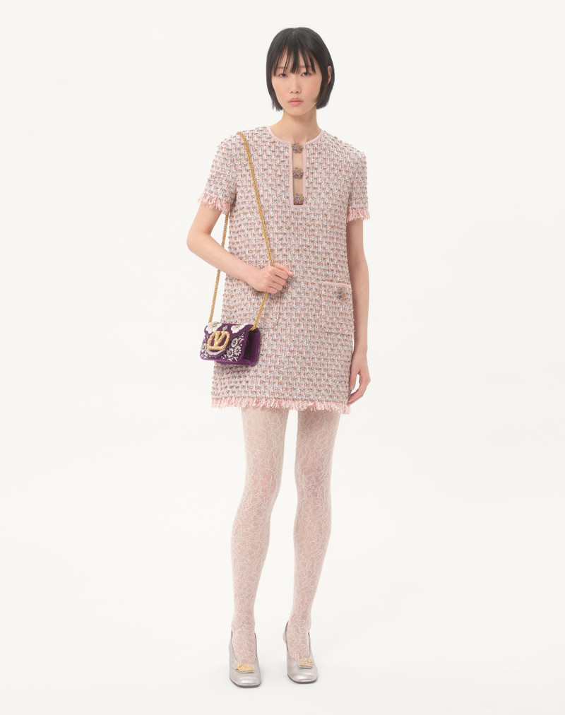 VALENTINO GARAVANI LOCÒ SMALL SHOULDER BAG EMBROIDERED WITH JEWEL LOGO 2