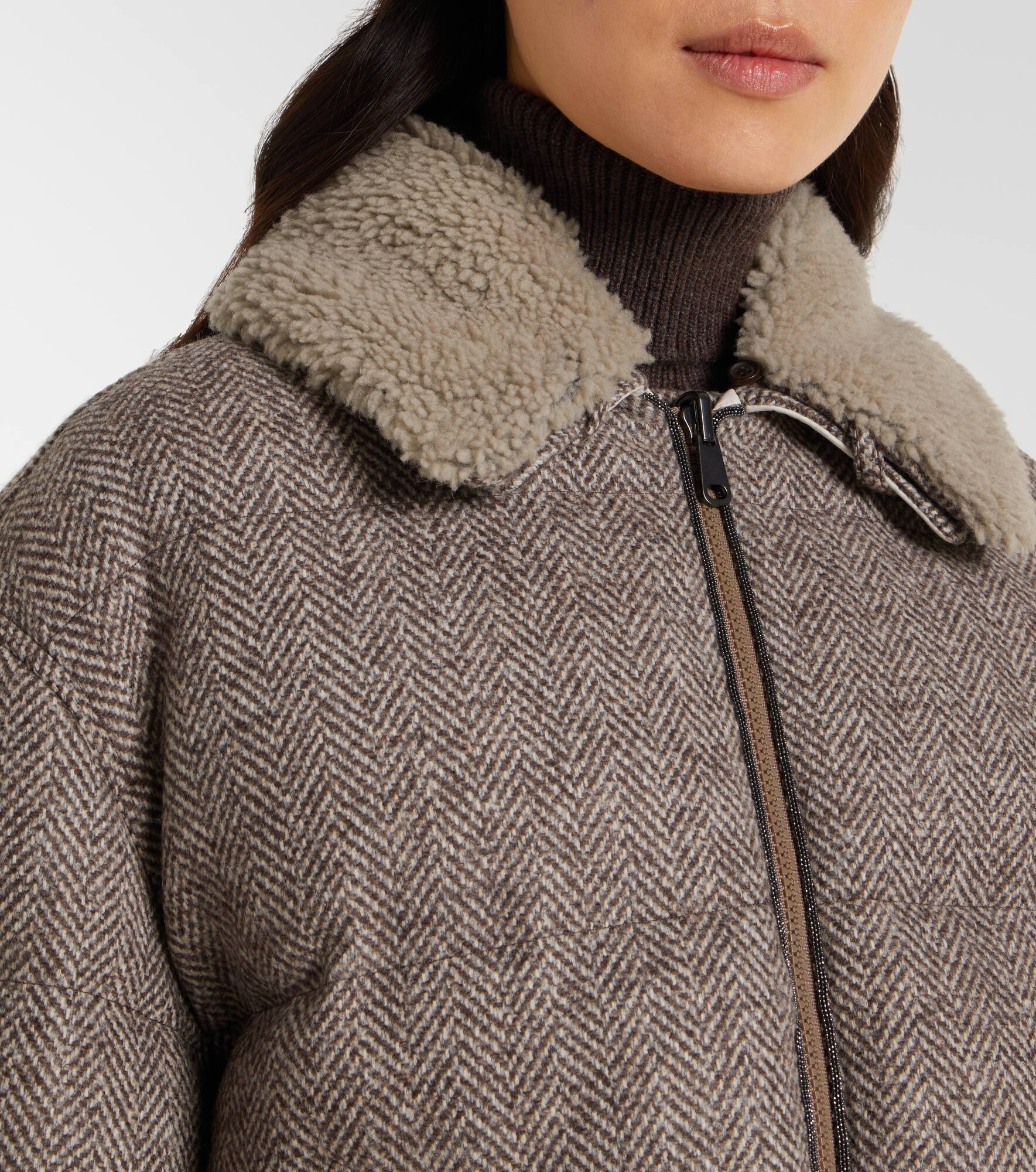 Wool-blend down jacket - 4