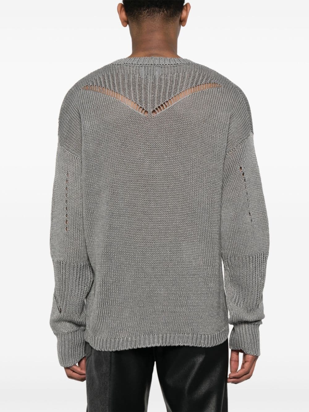 intarsia-knit logo jumper - 4