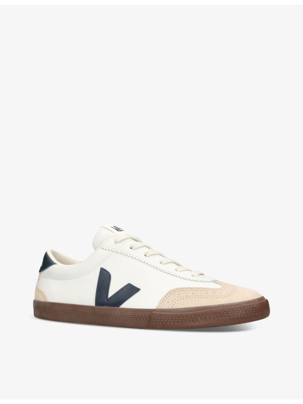 Men's Volley logo-embroidered leather low-top trainers - 3