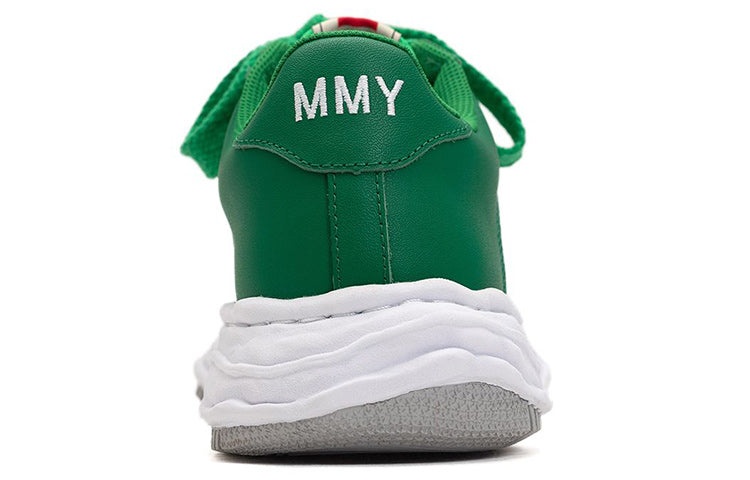Maison MIHARA YASUHIRO WAYNE OG Sole Leather Low-top Sneaker 'White Green' A08FW706-WHTGRN - 5