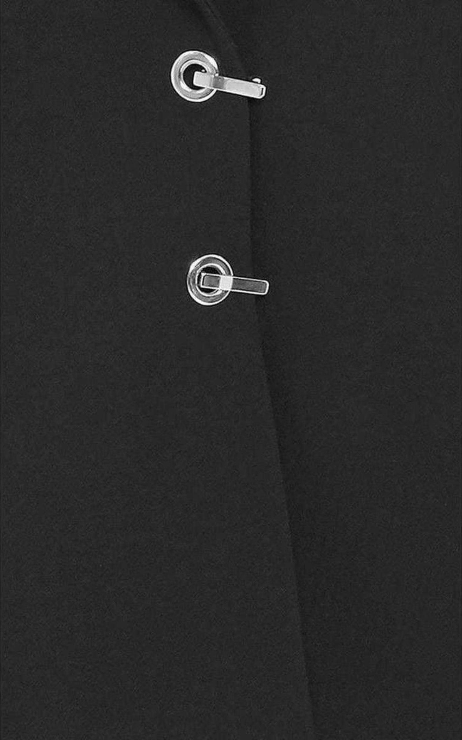 Double Wool Signature Closure Blazer - 4