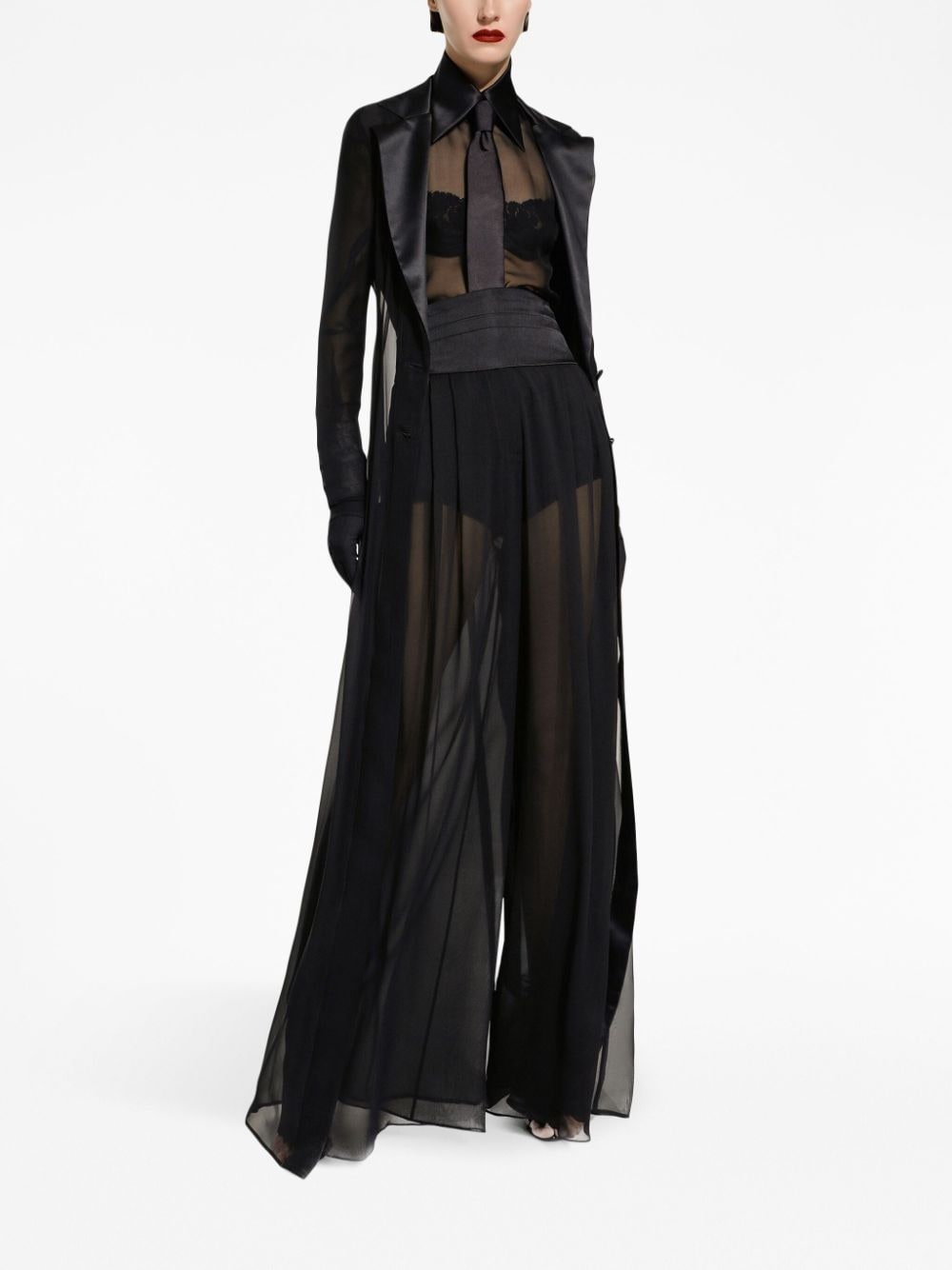 wide-leg stretch-silk trousers - 2