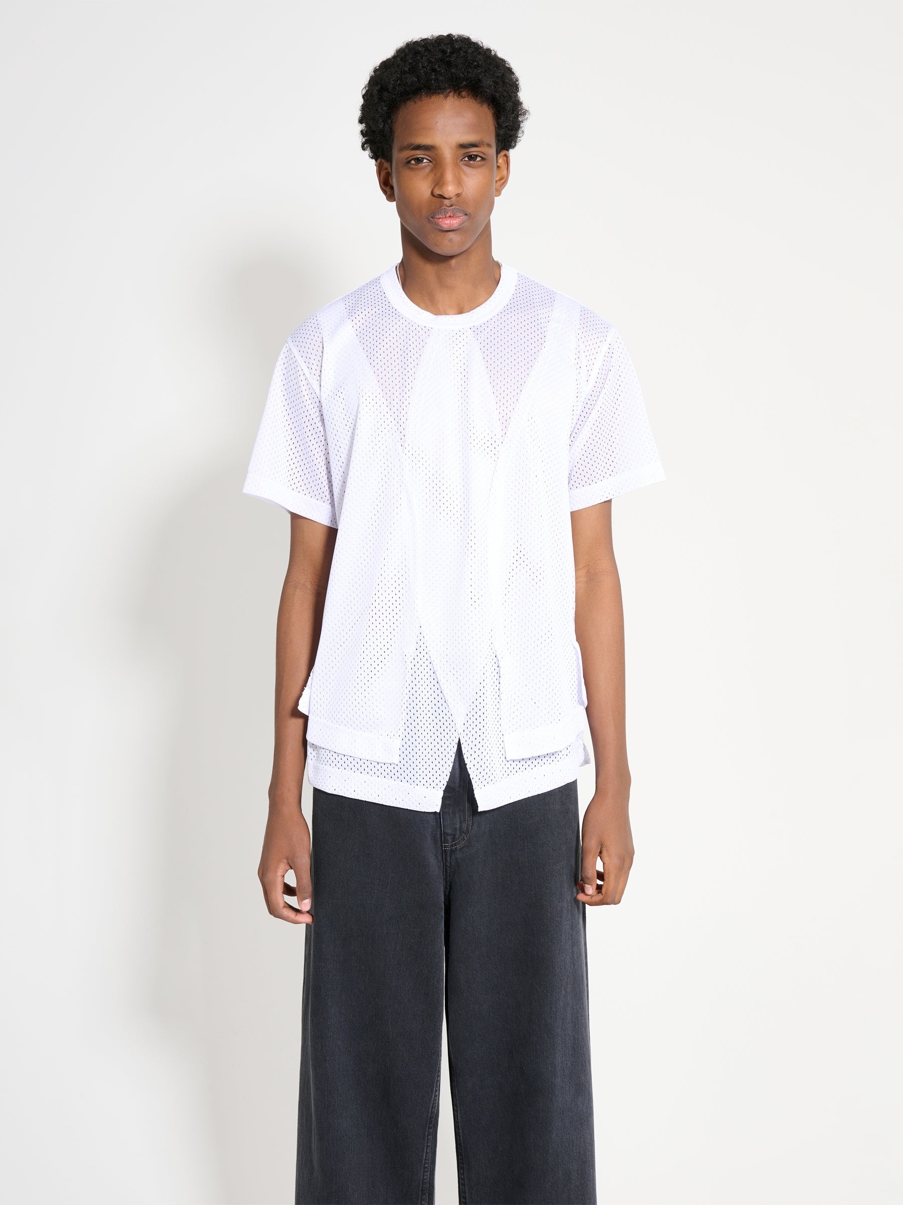 COMME DES GARÇONS HOMME PLUS PANEL T-SHIRT WHITE - 1