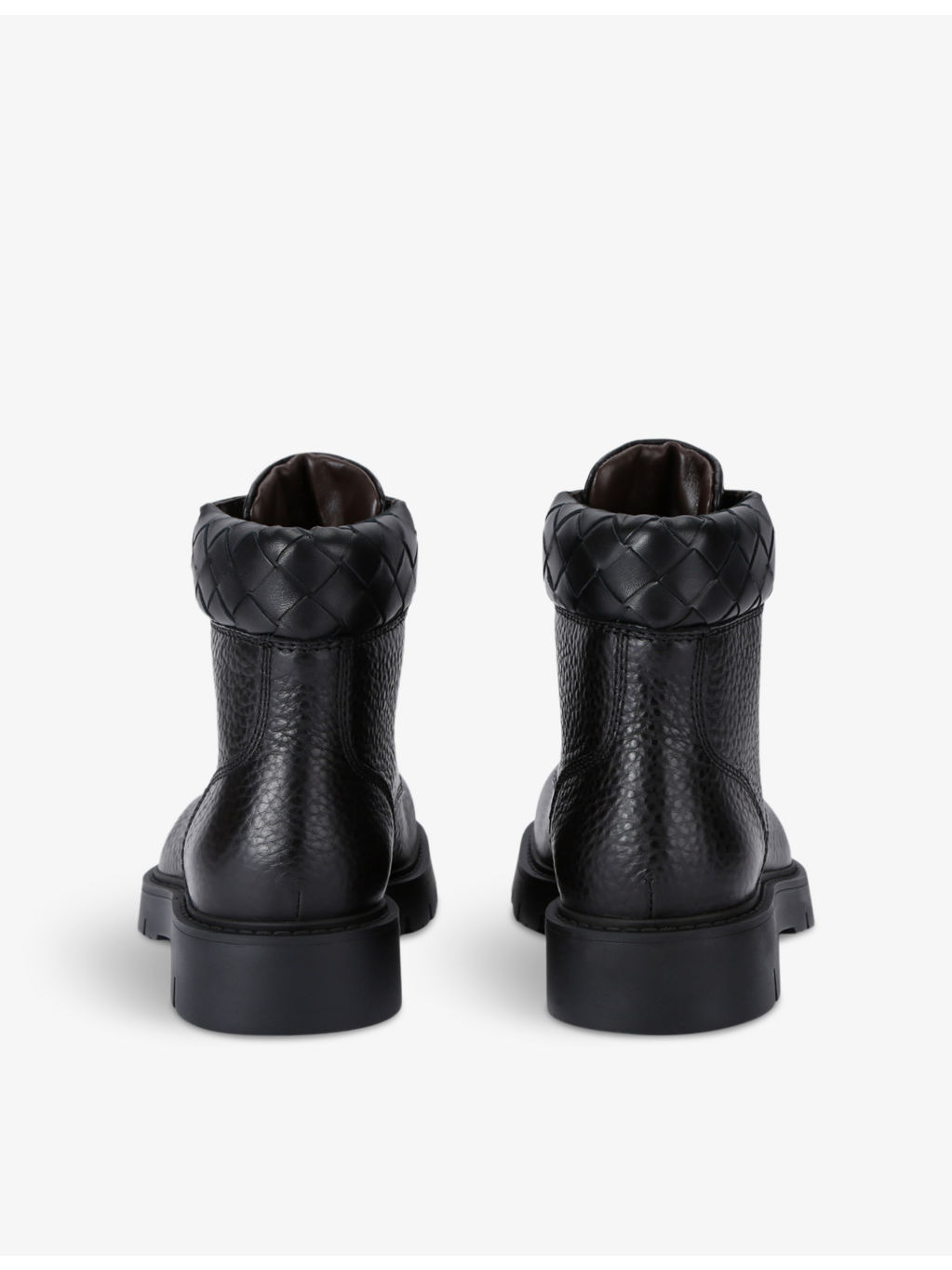Haddock Intrecciato-collar calf-leather ankle boots - 4