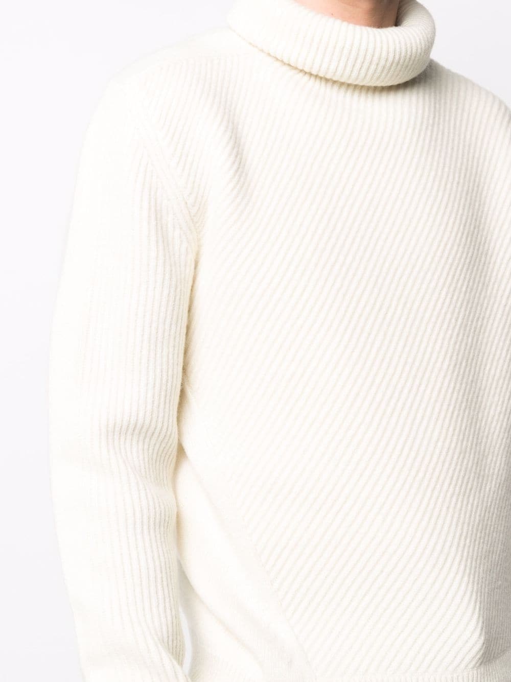 roll neck knitted jumper - 5