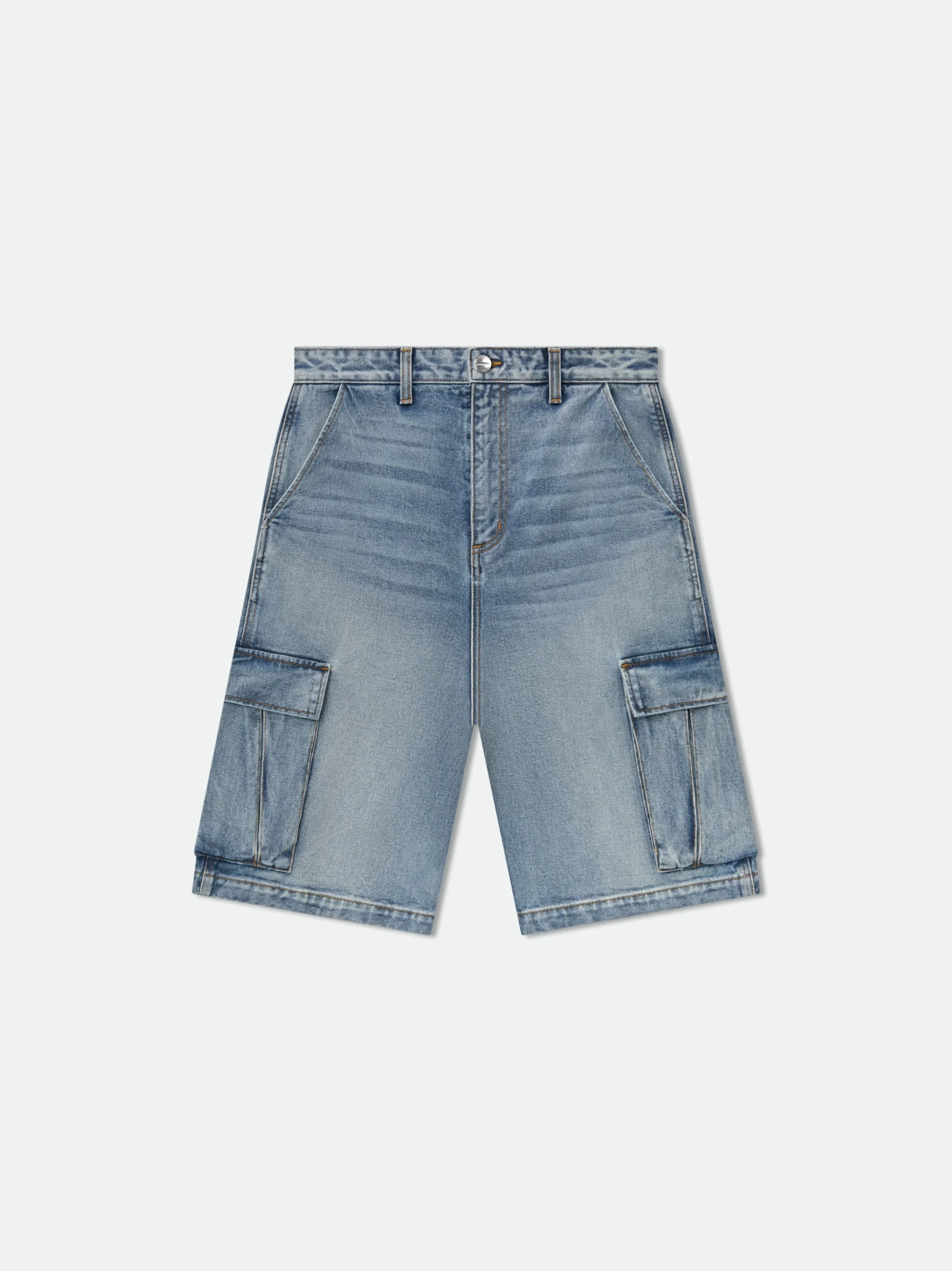 CARGO DENIM BAGGY SHORT - 1