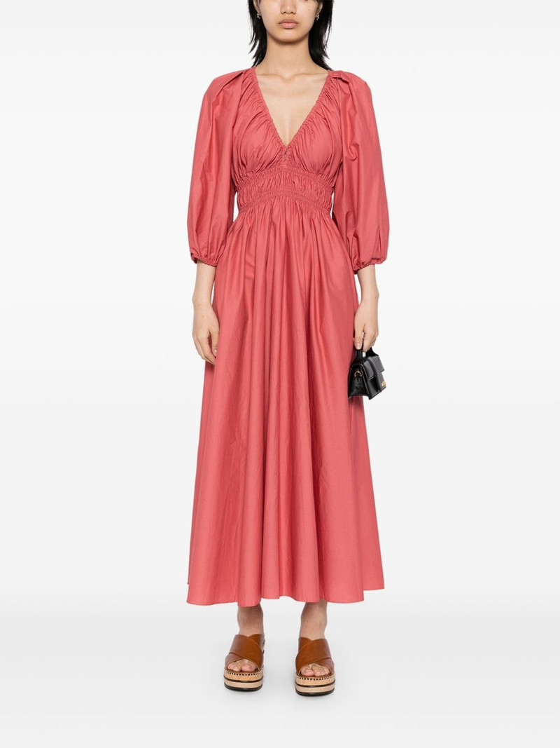 MATTEAU shirred plunge button dress outlook