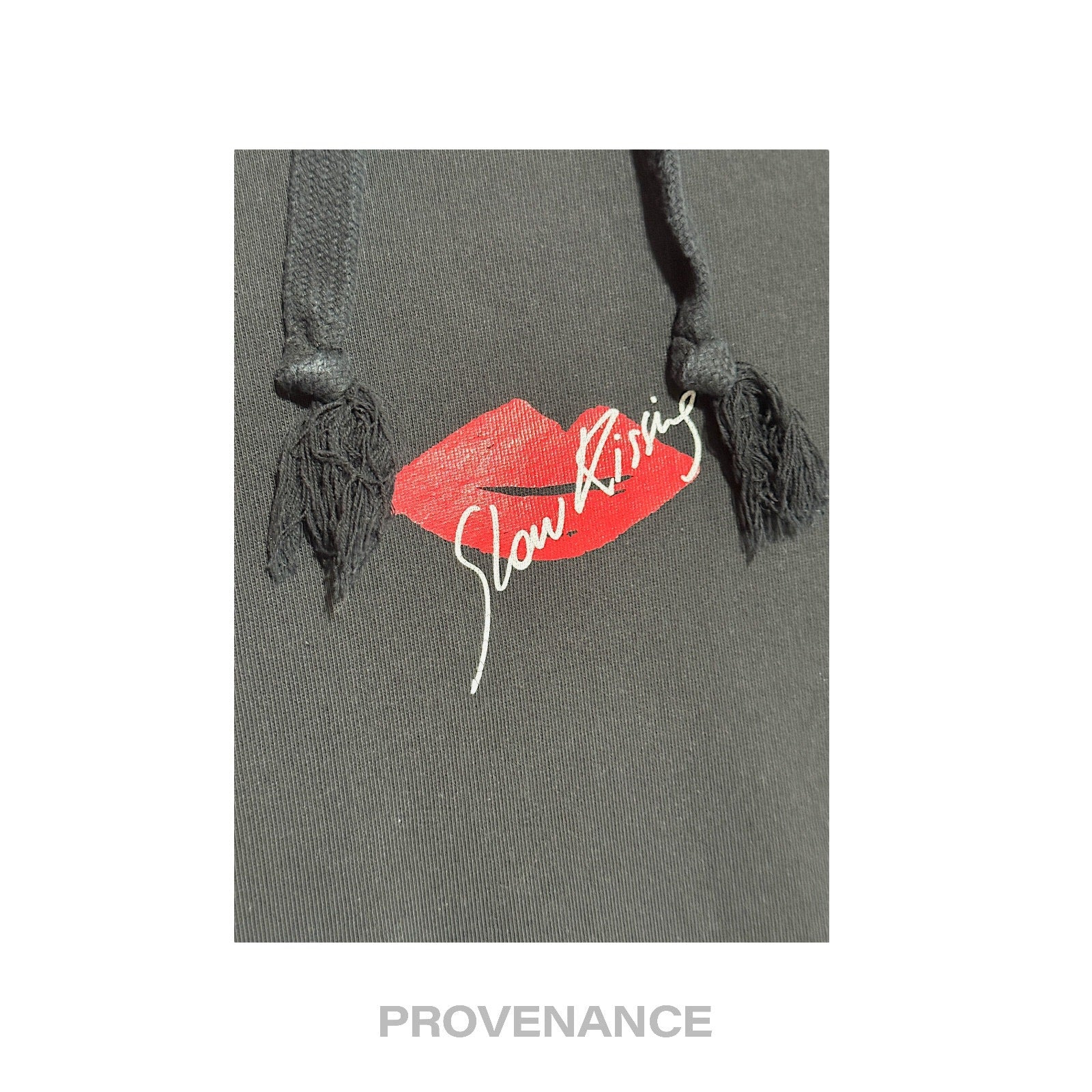 Saint Laurent Paris SLP Logo Hoodie Slow Kissing Black S - 6