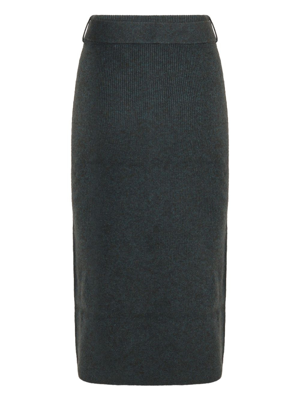 ribbed knit straight skirt - 2