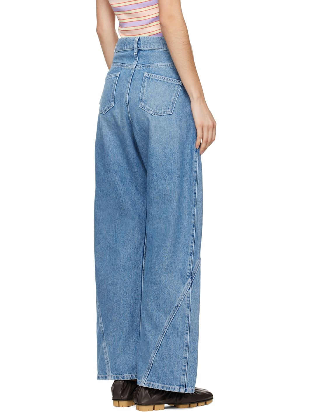 Blue Twisted Workwear Jeans - 3