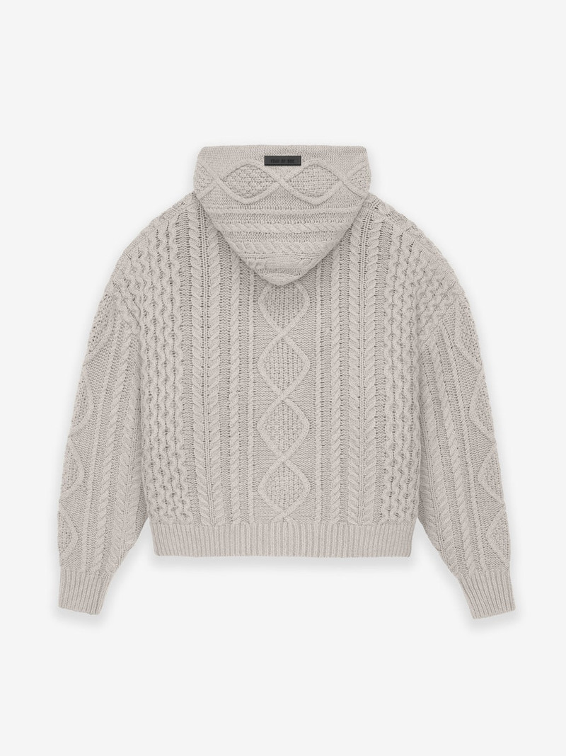ESSENTIALS Cable Knit Hoodie outlook