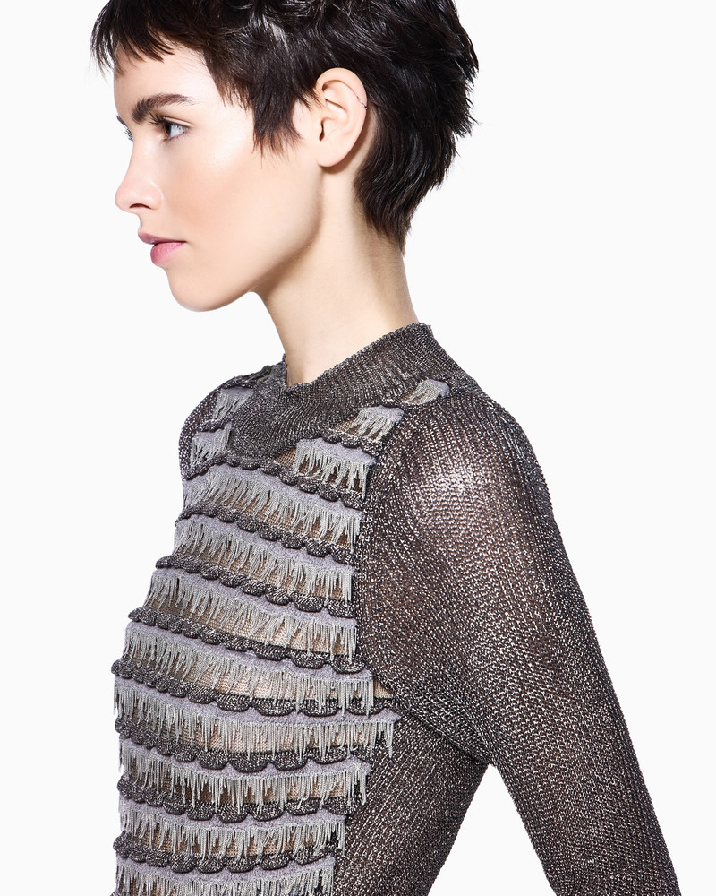 VISCOSE AND METALLIC MESH JUMPER 5