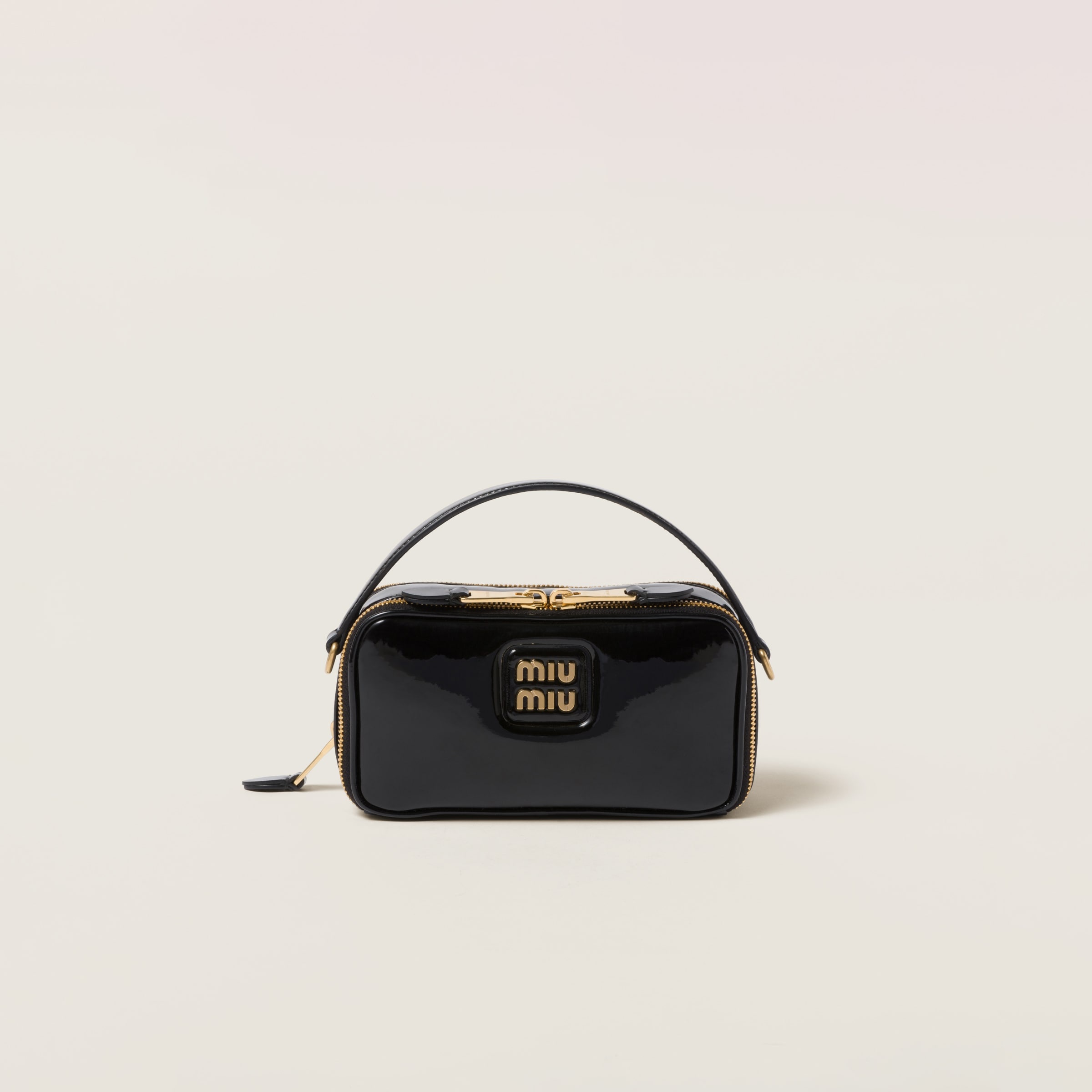 Leather and patent leather shoulder bag - 1