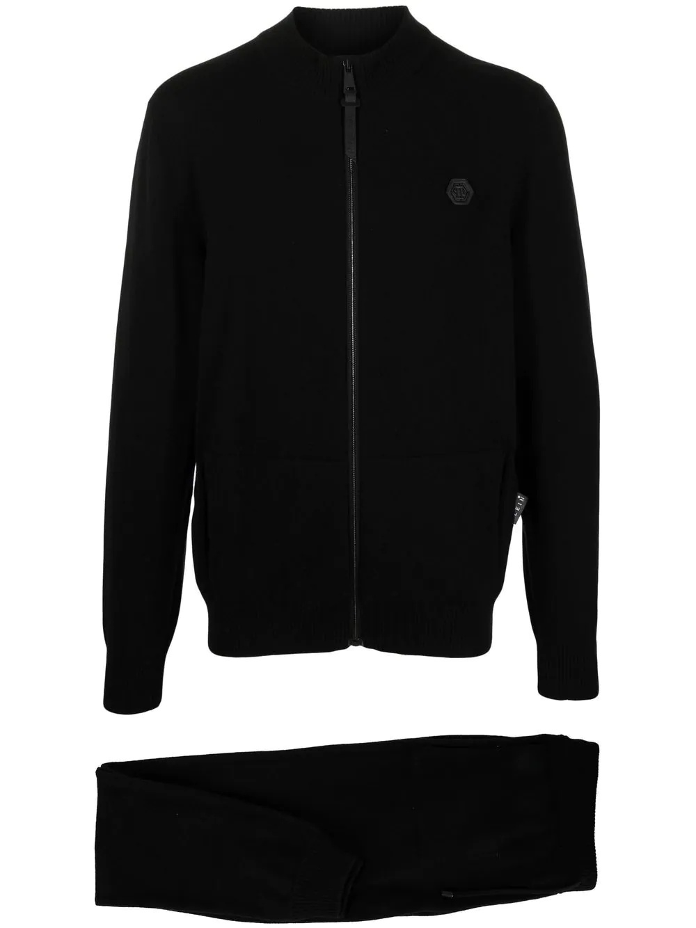 logo-patch cashmere tracksuit - 1