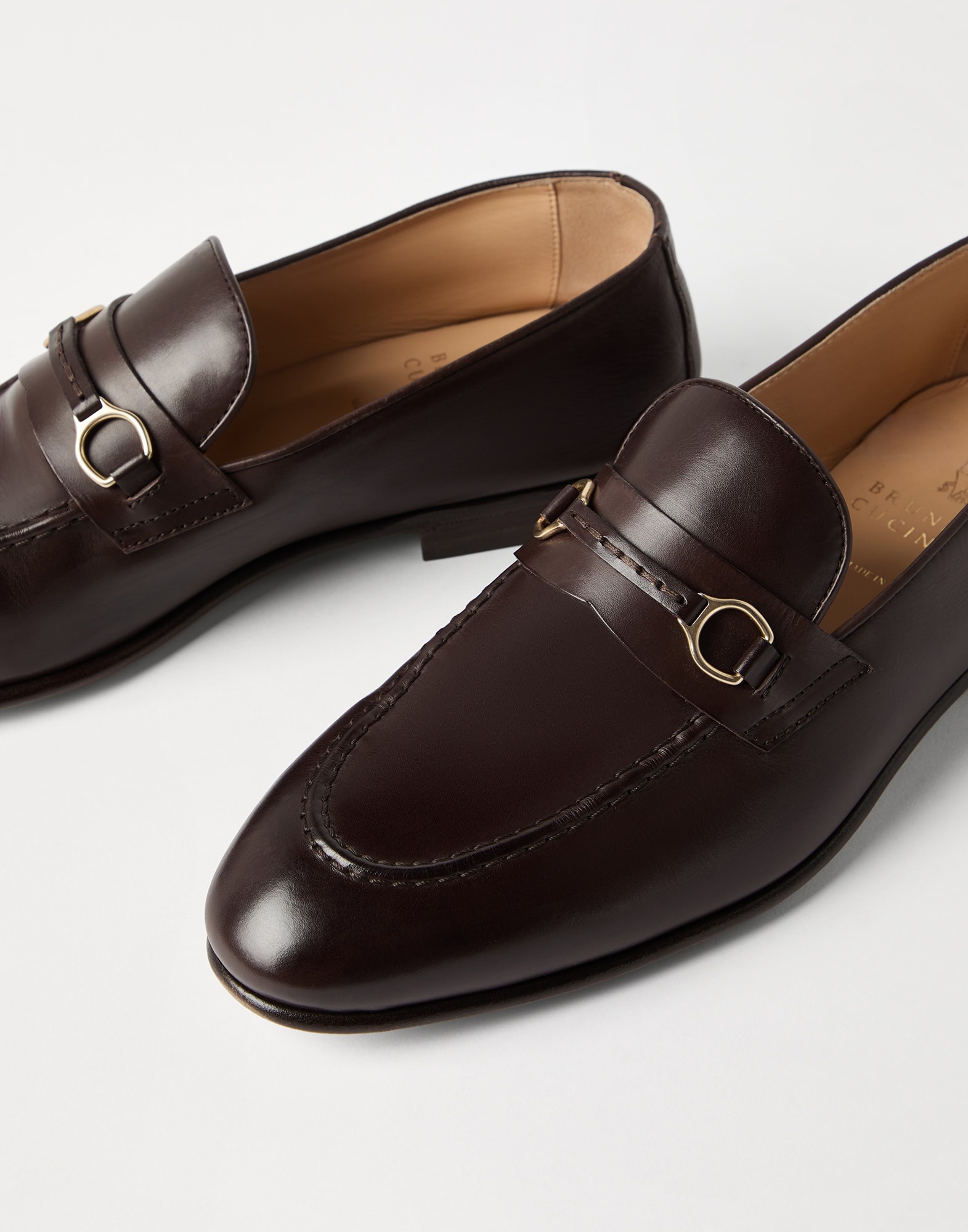 Soft waxed calfskin loafers with bit detail - 3