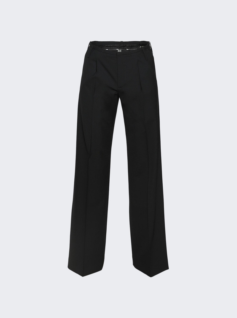 Straight Leg Suit Trousers Black 1