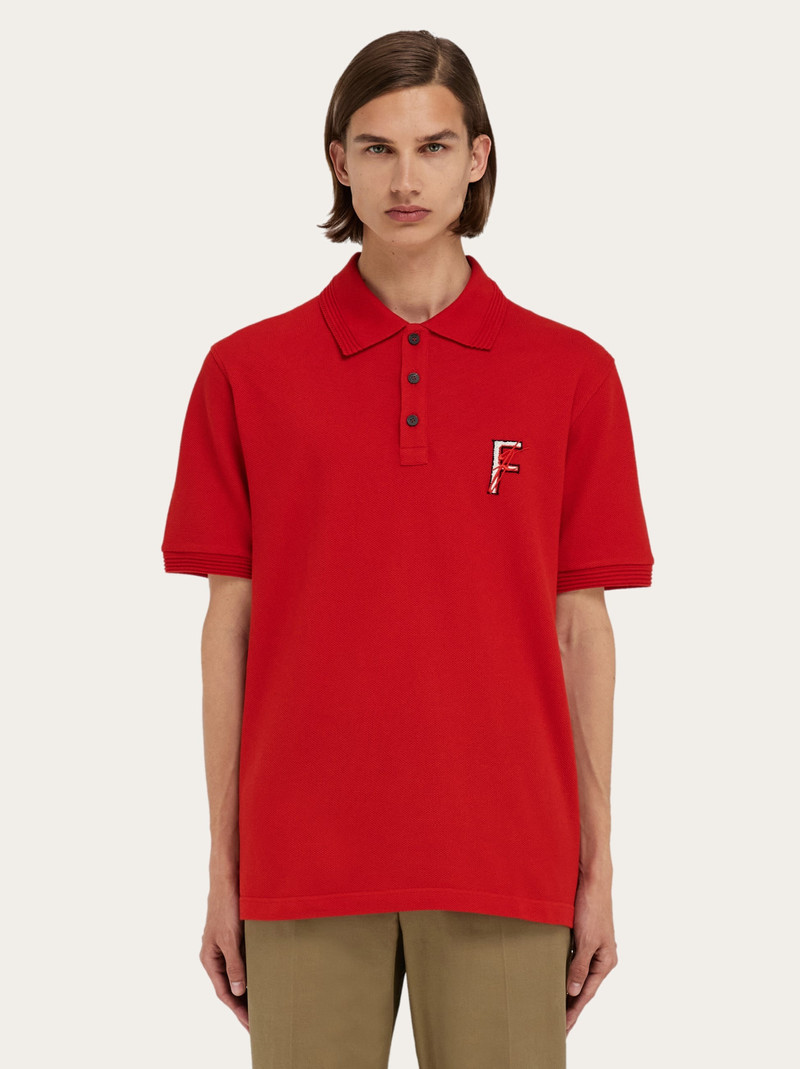 FERRAGAMO Cotton polo shirt with double embroidery outlook