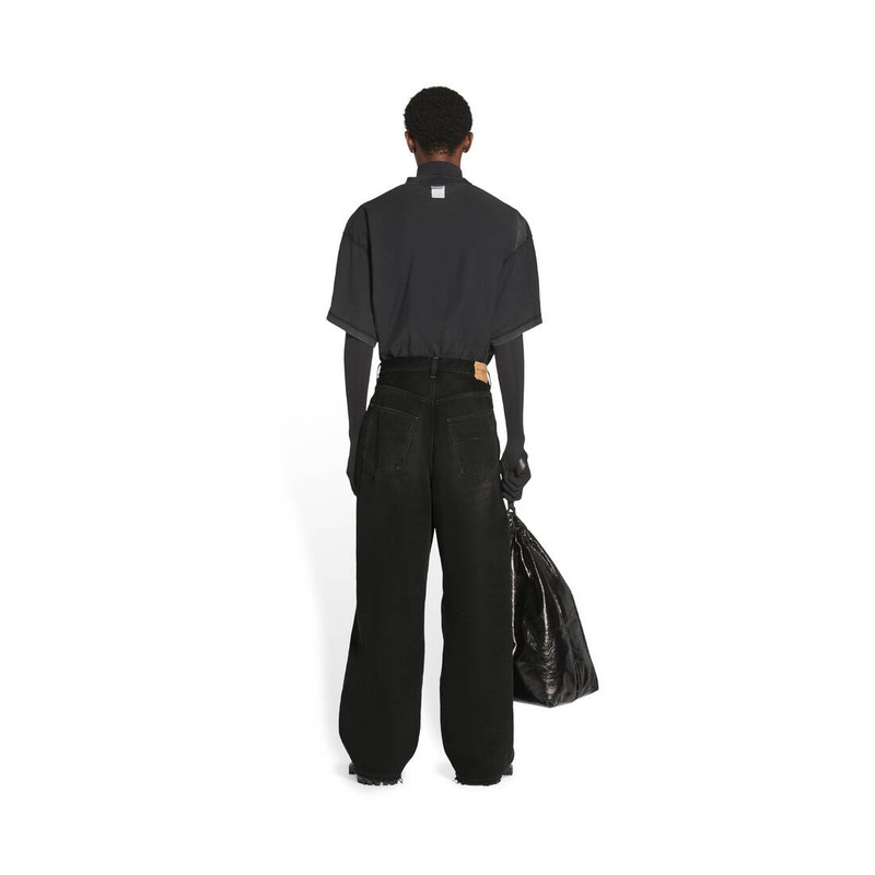 Men's Large Baggy Jeans in Black 7