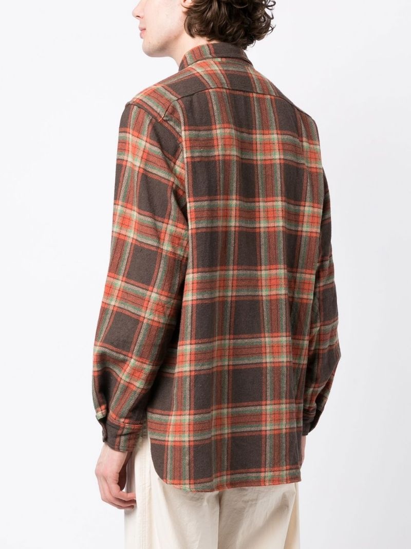 plaid-patterned flannel shirt - 4