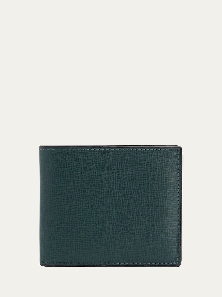 Men's Leather V-Cut Bifold Wallet - 1