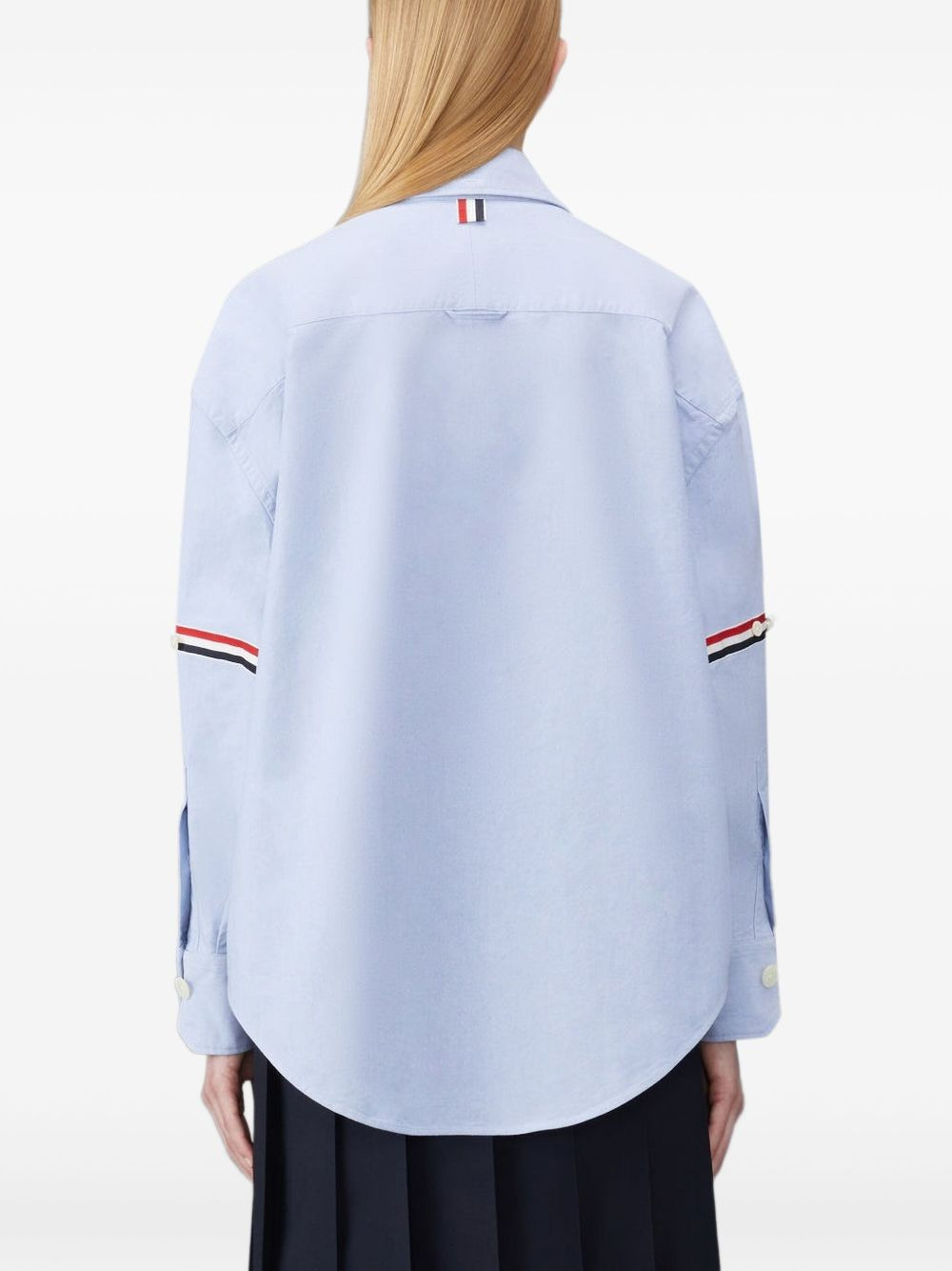 grosgrain-trimmed spread-collar shirt - 2
