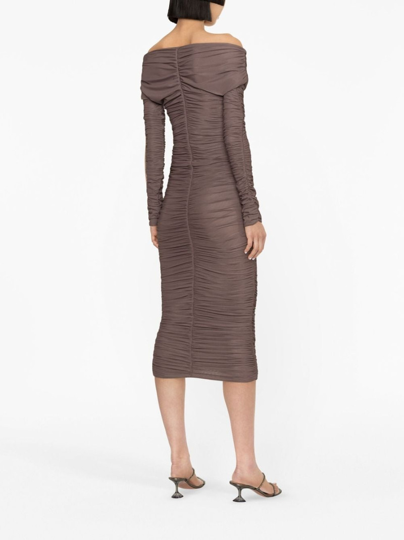 Nicole ruched off-shoulder dress 4