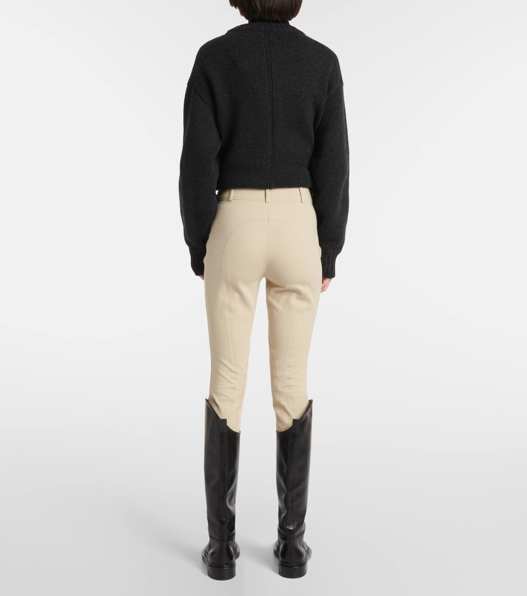 Doris cotton-blend twill slim pants - 3