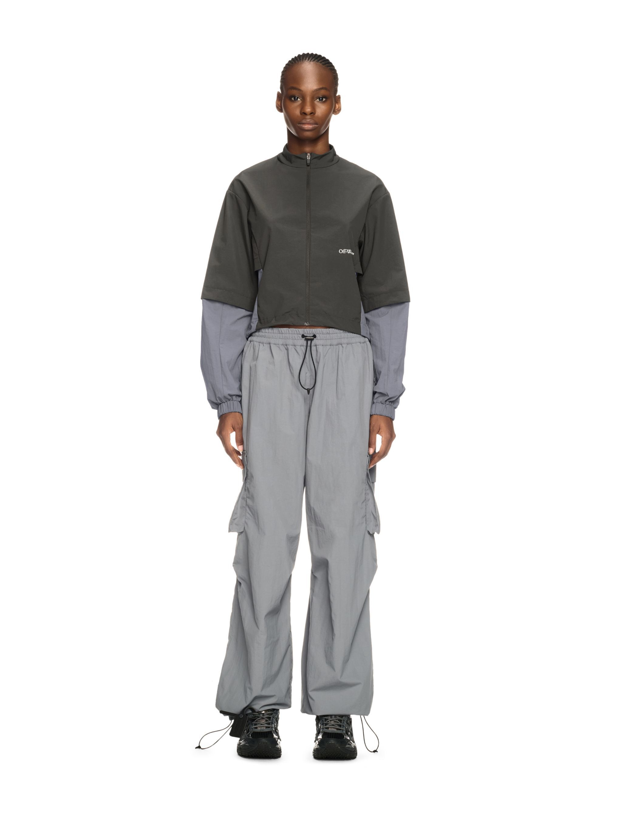 Dark Gray Off Parachute Jacket - 3