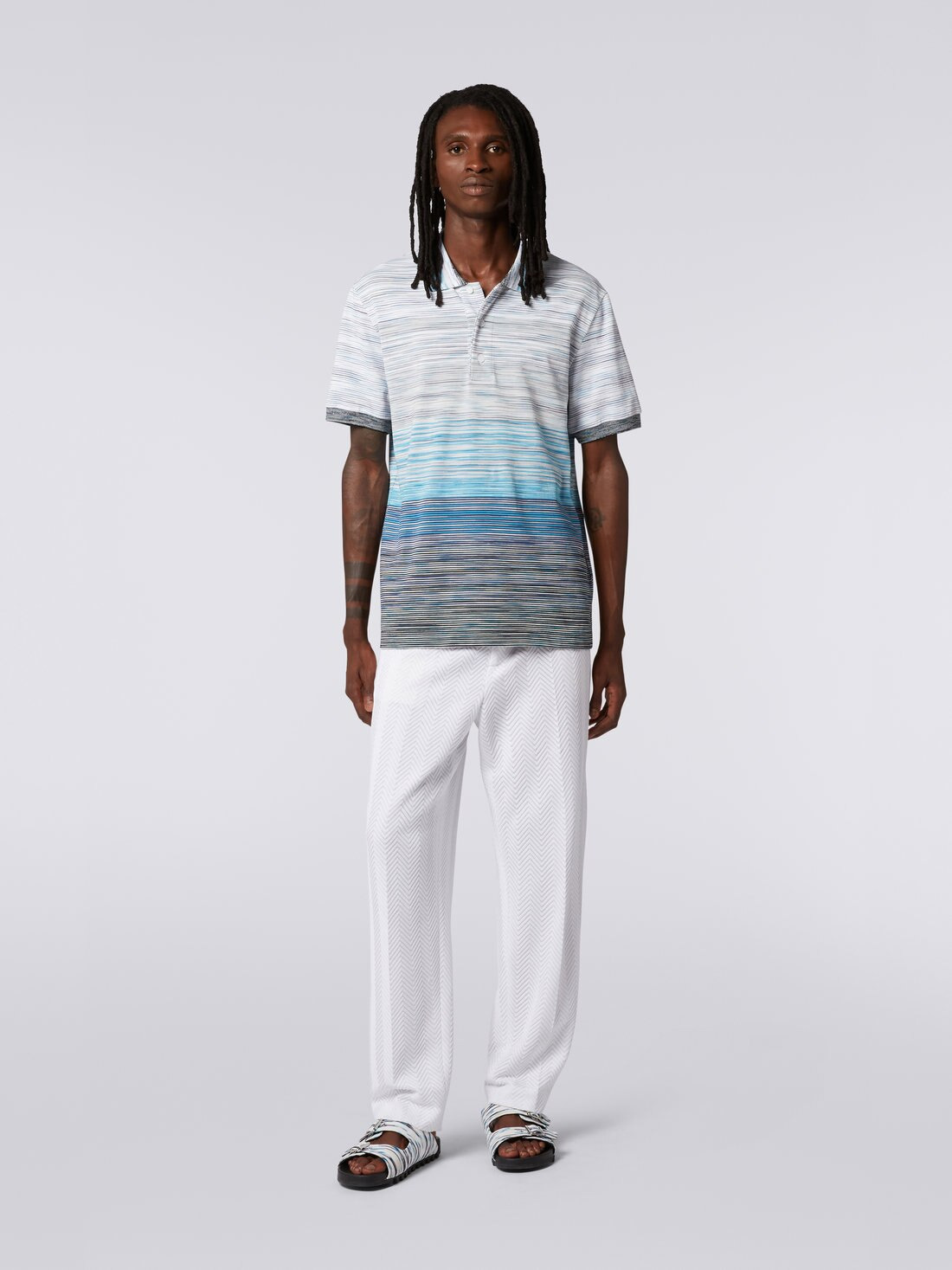 Slub cotton piqué polo shirt - 2
