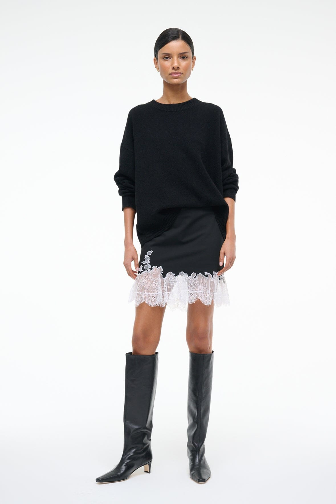 STAUD NADIA MINI SKIRT BLACK - 4