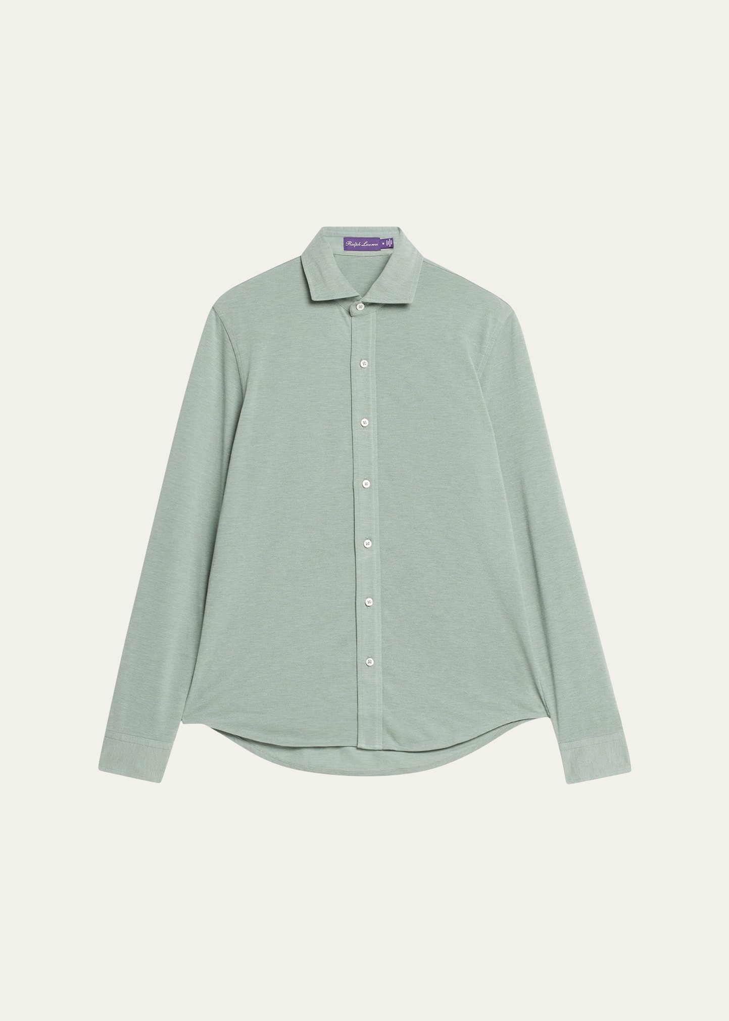 Men's Pique Cotton Button-Down Shirt - 1