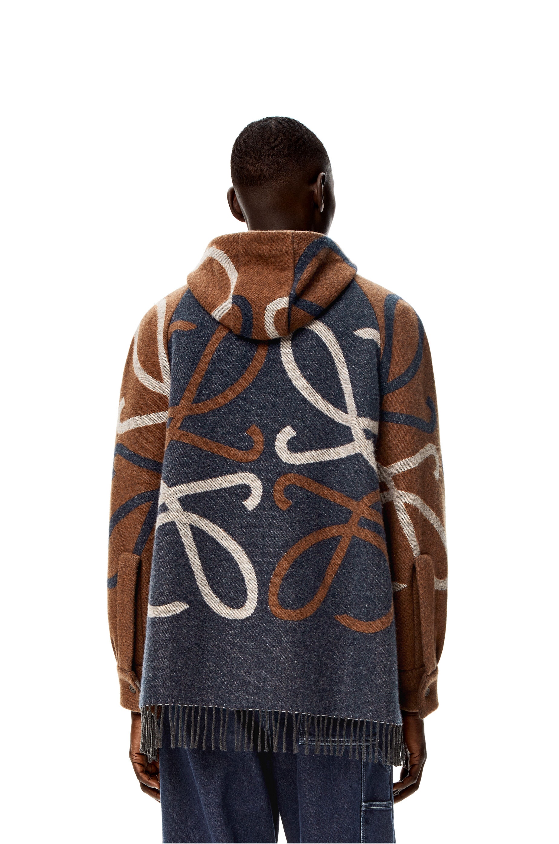 Blanket hooded parka in wool and cashmere - 4